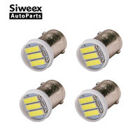 4 Pcs BA9S T4W 3 SMD 7020 LED White Lights Car Auto Backup Reserve Bulbs Door Lamps DC 12V