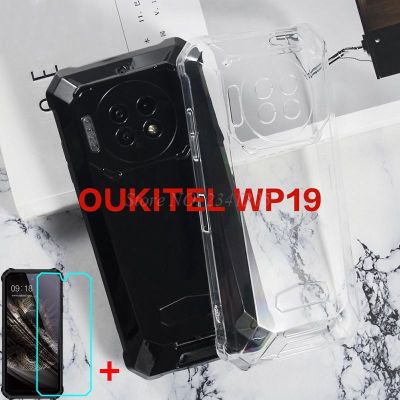 「Enjoy electronic」 2in1 Camera Protection Glass Cover on Oukitel WP19 Transparent Phone Case Silicon Soft  TPU Case For Oukitel WP19 Tempered Glass