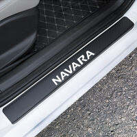 For Nissan Navara Car Stickers Tuning Produt Carbon Fiber Anti Scratch Auto Welcome Pedal Protection Decal Car Accessories 4Pcs