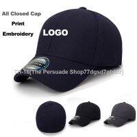 ☜﹍ [Hot Sale]☌✺Custom Logo Stretch Men Woman Fitted Closed Baseball Cap Elasticity Flexible Flex Hip Ho