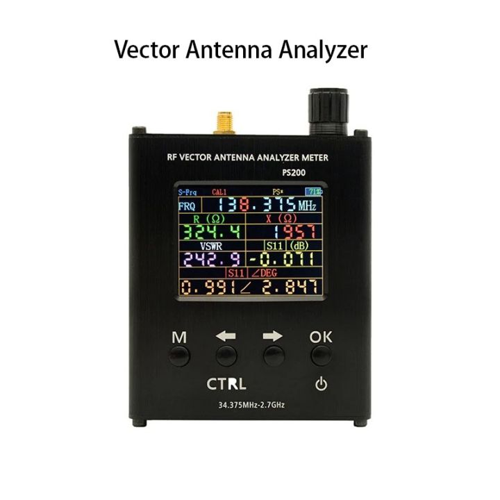 ps200-vector-antenna-analyzer-instrument-34-375mhz-2-7ghz-for-swr-s11-multifunction-portable-meter