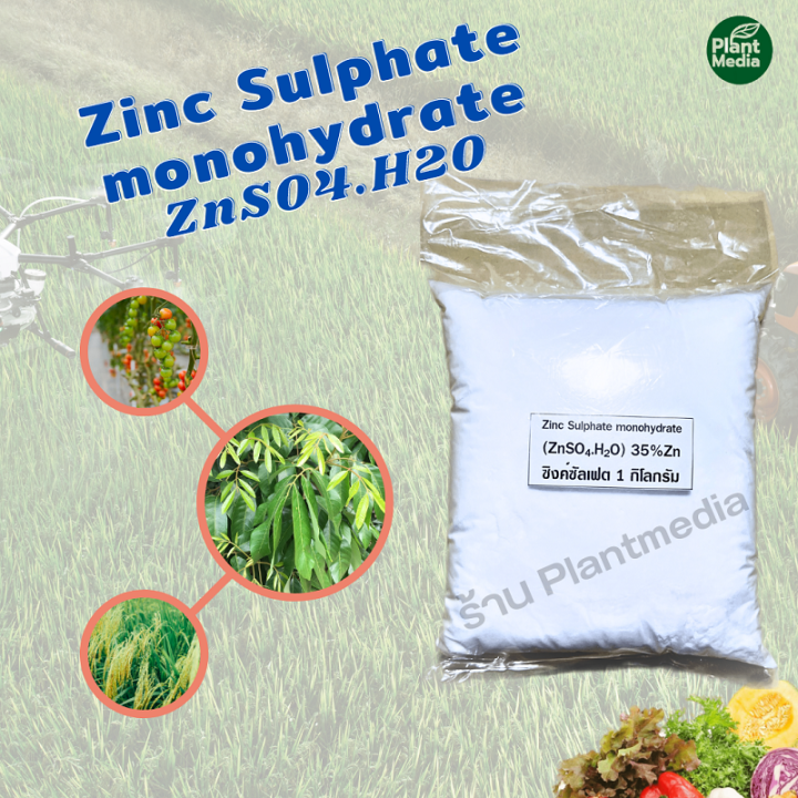 ซิงค์ซัลเฟต-35-zn-ธาตุสังกะสี-แบบผง-zinc-sulphate-monohydrate-บรรจุ-1-กิโลกรัม