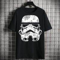 2023 NewStar Wars Stormtrooper หมวกกันน็อคดอกไม้ดอกไม้เติมเสื้อยืดอะนิเมะพิมพ์เสื้อยืดนักเรียนเยาวชนเสื้อยืด