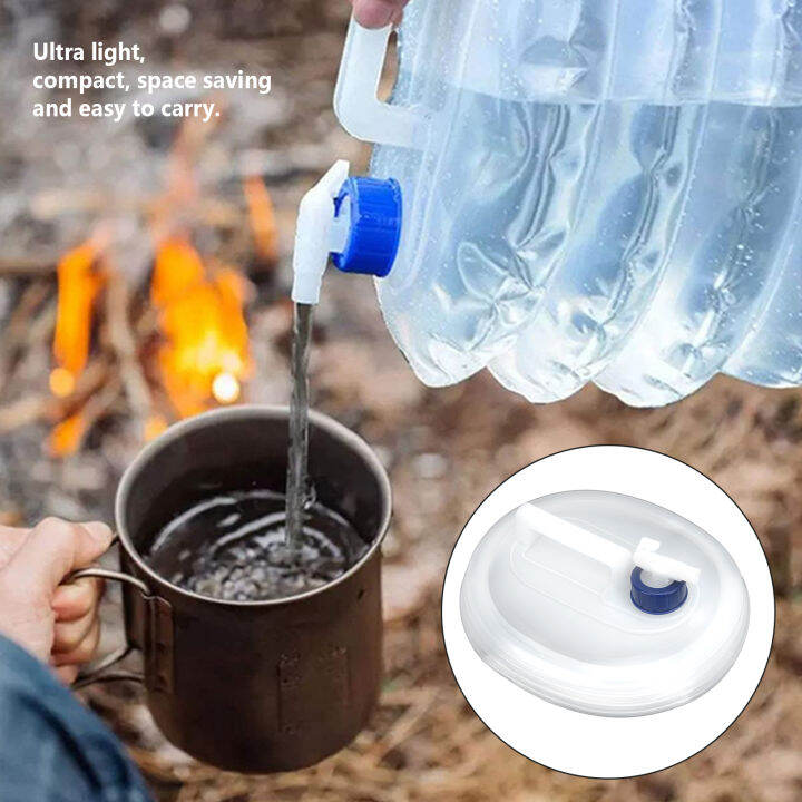Water Storage Jug, Ultra Light Collapsible Water Container with Spigot