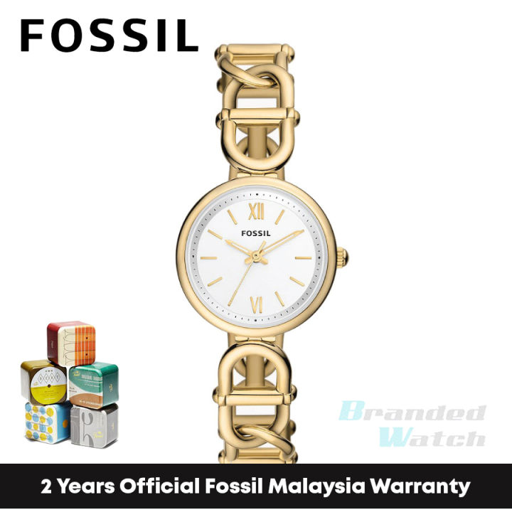 Official Warranty] Fossil ES5272 Women's Carlie Three-Hand Gold