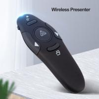 I8AU 2.4GHz Wireless USB Powerpoint Presentation PPT Flip Pen Pointer Clicker Presenter with Red Light Remote Control for Teacher