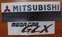 สติกเกอร์ mitsubishi strada mega cab GLX สีเข้ม