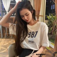 Korean 1987 fashion brand summer casual versatile star the same style male and female couple student short sleeve T-shirt 87mm เสื้อยืดแขนสั้น เสื้อยืดคอกลมแขนสั้น  เสื้อยืดผู้ชาย เสื้อยืด เสื้อยืดแขนสั้น เสื้อยืดชาย คอกลม ผ้ามันแขนสั้น