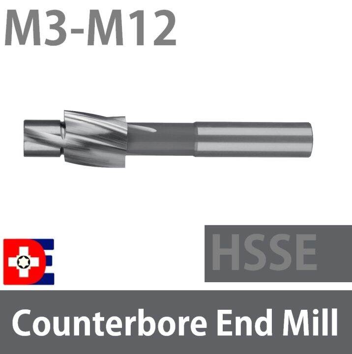 Counterbore Drill Bit HSS Counterbore End Milling Cutter M3 M4 M5 M6 M8
