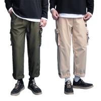 CODaith62sfe M-5XL Cargo Pants Men New Fashion Loose Plus Size Casual Straight Cut Slack Long Pant