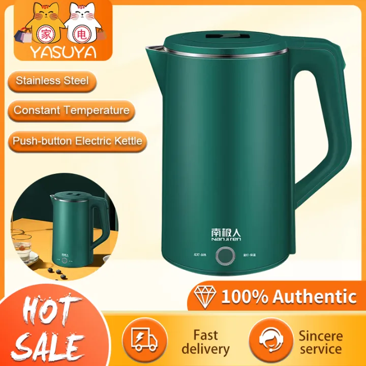 Pushbutton Electric Kettle Stainless Steel Small Household Appliances