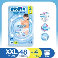 Molfix โมลฟิกซ์ เอ็กซ์ตร้า ดราย แพ้นส์ XXL 48+4 ชิ้น