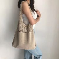 Designer Knitted Handbags Female Large Capacity Totes Womens Pack Summer Beach Bag Big Purses Casual Hollow Woven Shoulder Bags