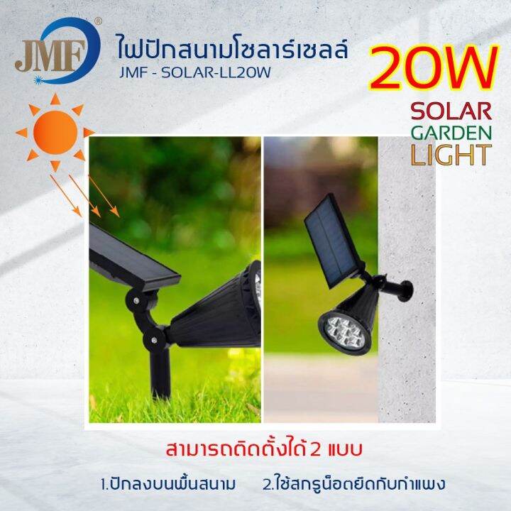 ถูกๆๆ-ไฟปักสนามโซล่าเซลล์-solar-garden-light-20w-มี2รุ่น3สี-7สี-ไฟทางไฟled-กันน้ำกันฝน-ประหยัดพลังงาน-สินค้าพร้อมส่ง