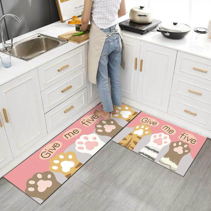 พรมเช็ดเท้ากันลื่นสำหรับอาบน้ำกันน้ำมันกันน้ำ-keset-dapur-แฟชั่นพรมปูพื้นหน้าประตูห้องนั่งเล่นสุดน่ารักสำหรับร้านเสริมสวยแบบพรมพรมห้องครัว