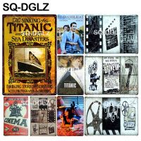 Lupeishop Titanic Cinema Vintage ป้ายดีบุกโลหะหัตถกรรมภาพวาด Art โปสเตอร์ภาพยนตร์ Plaque Metal Bar ตกแต่ง