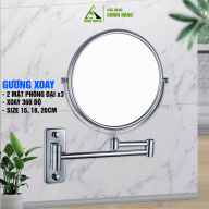 Gương xoay phóng đại 360 độ treo tường dùng treo phòng tắm thumbnail