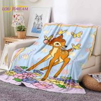 Forest Animals Blanket Cute Little Deer Blanket for Couch Bedroom Squirrel Blanket Rabbit Throw Blanket for Girls Boys Kids