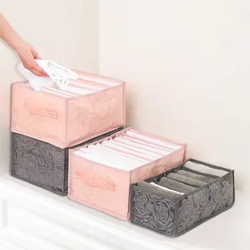 Sock Storage Organizer Boxs Foldable Cabinet Drawer Organizers Clothes  Closets Underwear Underpants Bra Storage Box 24 Grids