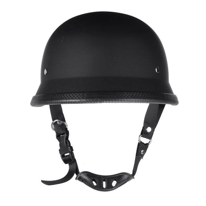 Matte Black German Style Vintage Motorcycle Helmet Durable ABS Half