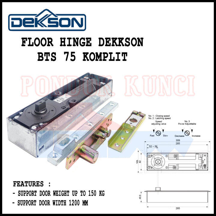 Floor Hinge Dekson BTS Komplit Engsel Tanam Floor Spring Dekkson FH BTS Lazada Indonesia