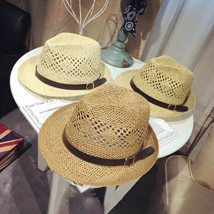 girls-straw-hat-handmade-fan-shaped-hat-hollow-straw-hat-classic-denim-straw-hat-round-cap-jazz-cut-out-hat