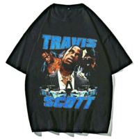 TRAVIS SCOTTRAP TEE MUSIK BAHAN ผ้าฝ้าย COMBED 24SS-5XL