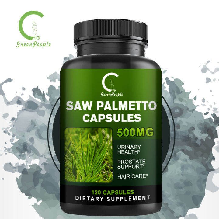 GPGP GreenPeople Saw Palmetto 500mg Prostate Health Supplement Hair Growth for Men & Women