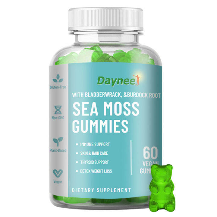 Daynee Organic Sea Moss Gummies for Thyroid Health Weight Management ...