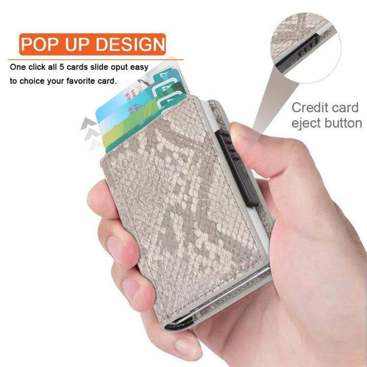 Smart Wallet RFID Blocking Men Credit Card Holder Anti Theft Card