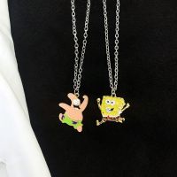 ETUALE อินเทรนด์ ง่าย หญิง แพทริคสตาร์ ชาย SpongeBob สร้อยคอคู่ เครื่องประดับแฟชั่น โซ่กระดูกไหปลาร้าสไตล์เกาหลี สร้อยคอการ์ตูน