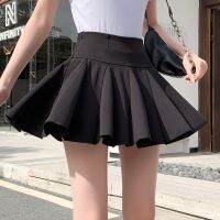 Korean Style Womens Pleated Skirt Mini High Waist Japanese Wardrobe Malfunction-proof Dancing Skater Skirt