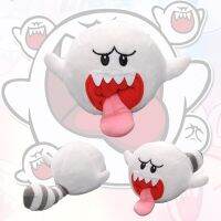 ของเล่นตุ๊กตานุ่ม รูปการ์ตูน Super Mario White Tongue Ghost ขนาด 26x10 ซม. กอดได้