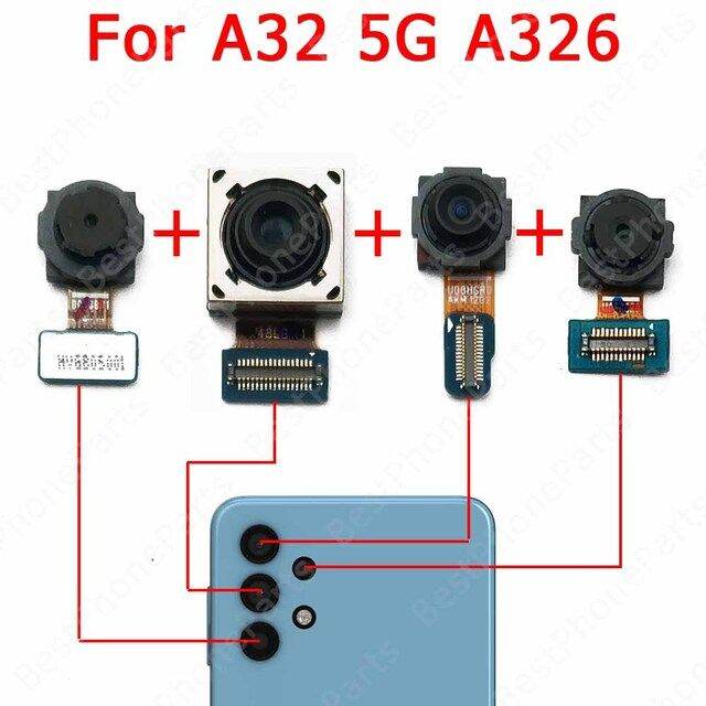 กล้องด้านหลังสําหรับ-samsung-galaxy-a52-a52s-a72-a02-a02s-a12-a22-a32-a42-5g-โมดูลกล้องด้านหลังอะไหล่เดิม