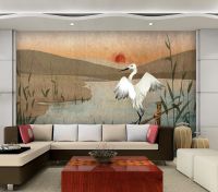 ஐ Custom wallpaper Abstract ink landscape living room background wall