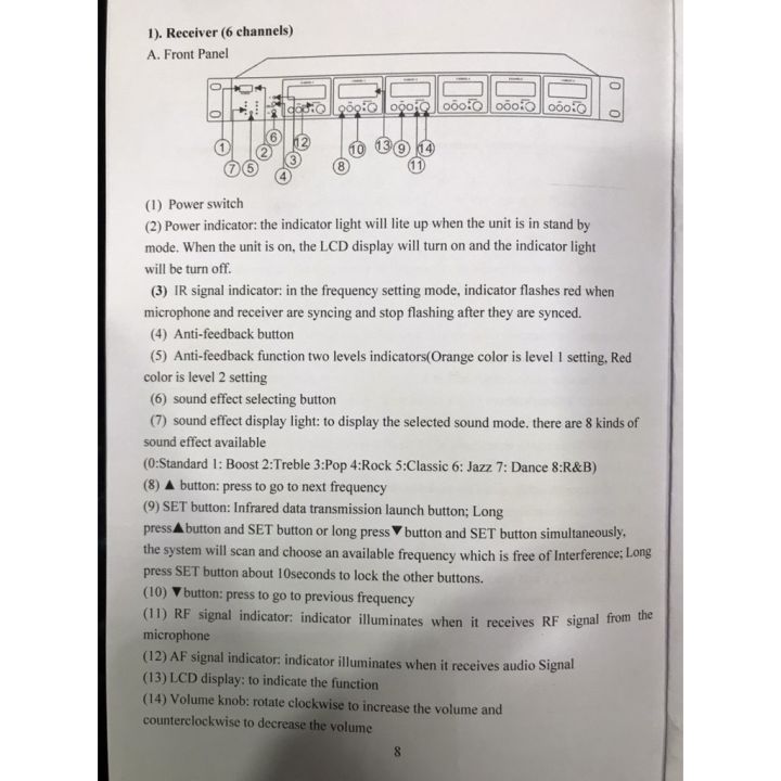 lxjlx-8080ชุดไมโครโฟน-ไมค์ลอยไร้สาย-8ตัว-uhfรับความถี่ได้สามารถใช้งานพร้อมกันได้-2-5-ชุด-โดยไม่รบกวนกัน