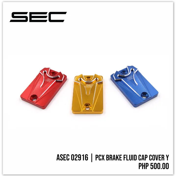 ASEC 02916 Honda PCX Brake Fluid Cap Cover Y (Red and Gold) Lazada PH