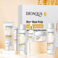 * พร้อมส่ง * ชุดบำรุง ข้าว ญี่ปุ่น แก้ฝ้า เน้น ขาวใส แก้สิว ใน14วัน BIOAQUA White Rice Set ชุด 6 ชิ้น ( เซรั่ม ครีม โฟม ) ใช้ได้แม้ผิวแพ้ง่าย