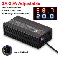 เครื่องชาร์จแบตเตอรี่ลิเธียม2023 72V 60V 67.2V 84V 88.2V Li-Ion Lipo 48V Lifepo4ปรับกระแส20A 15A 10A ชาร์จเร็ว Ebike 16S 20S 24S