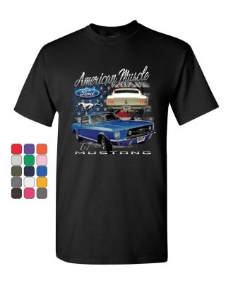 Ford Mustang Shelby 1967 Gt Tshirt American Made Muscle Cars Mens Tee