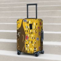 Gustav Klimt Suitcase Cover The Kiss Inspired Strectch Travel Protector Luggage Supplies Holiday