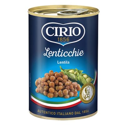 Premium import🔸( x 2) CIRIO Lentils Tr. 400 g. ถั่วเลนทิลจากอิตาลีแท้ๆ นำเข้าจากประเทศอิตาลี 400 g. [CI41]