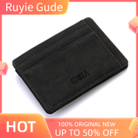 Ruyie ผู้ชายใหม่ชาย PU หนังขนาดเล็ก Magic Wallet ซิปเหรียญธนาคารผู้ถือบัตร