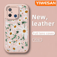 YIWESAN เคสสำหรับ Xiaomi Redmi 12C C55 POCO เคส M5s แฟชั่นลายดอกไม้บางเคสโทรศัพท์นุ่มหนังเคสป้องกันกล้องฝาปิดด้านหลังเลนส์เต็มรูปแบบเคสกันกระแทก