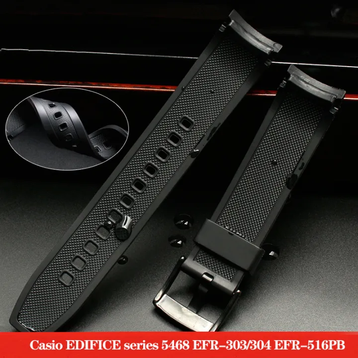 for-casio-5468-edifice-efr-303304-efr-516pb-efr-516-silicone-rubber-celet-resin-watch-strap-22mm-watchband-waterproof-belt