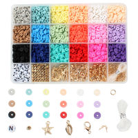 3600PCSbox 24 Grid Kids Polymer Clay Fimo Ocean Series Boxed 6MM Bohemian Clay Earrings Polymer Handmade DIY Jewelry