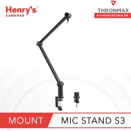 THRONMAX ZOOM MICROPHONE STAND (S3) FOLDABLE LONG ARM FOR MIC BEST FOR VLOGGING,ETC.HENRY'S
