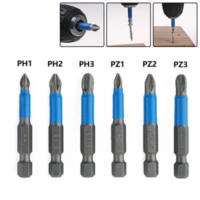 Magnetic Screwdriver Bits Non-Slip Electric Drill Screwdriver Bit Phillips/Cross Head 1/4" Hex Shank PH1/PH2/PH3/PZ1/PZ2/PZ3 Screw Nut Drivers