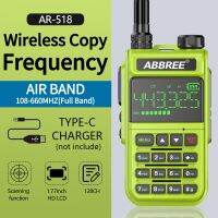 AREE แถบอากาศ AR-518วงดนตรีเต็ม108-660วอล์กกี้ทอล์กกี้ Mhz อัตโนมัติความถี่ในการคัดลอกไร้สาย10W ชาร์จ USB J116วิทยุสองทาง