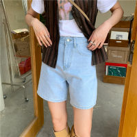 HziriP Wide Leg Femme Plus Size S-XL Women All-Match Straight Fashion High Waist Casual Streetwear 2021 Loose Denim Chic Shorts